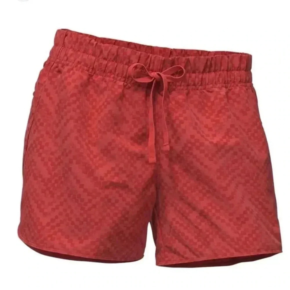 The North Face Women's Class V Shorts in Sunbaked Red Chevron Size Medium - Picture 1 of 6